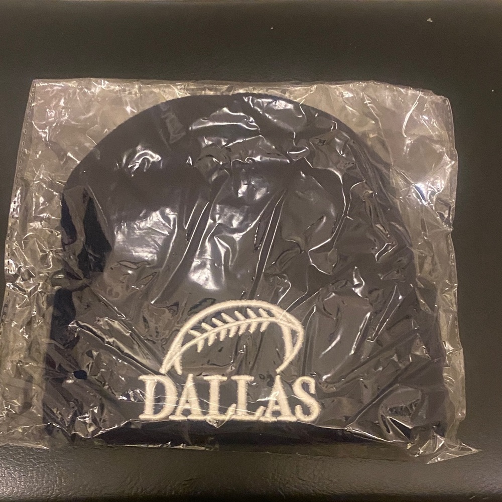 Dallas Embroidered Black Beanie